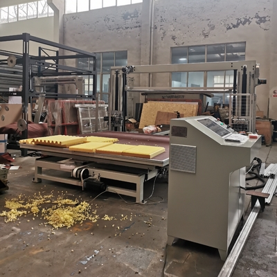 آلة قطع إسفنج أفقي CNC للرغوة PU اللاتكس البازوتيكت الرغوة المركبة
